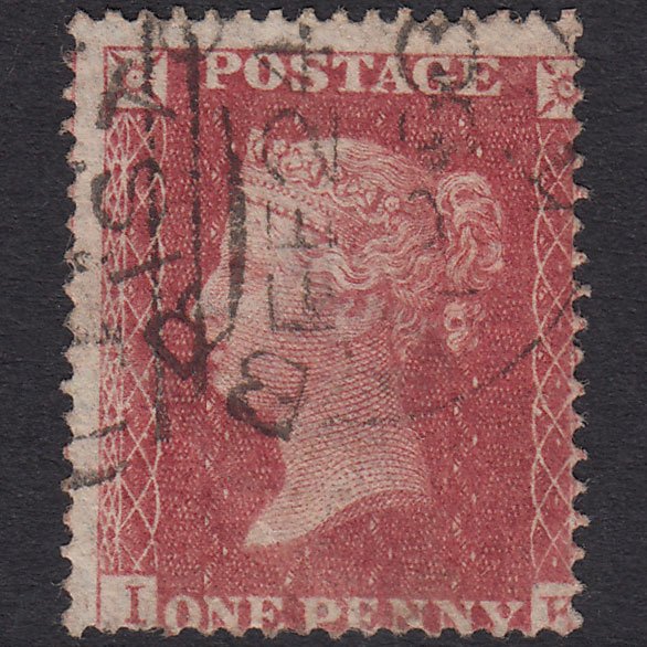 GB QV 1857 1d Rose-Red Plate 58 SG36-C11 IK GU Bristol CDS