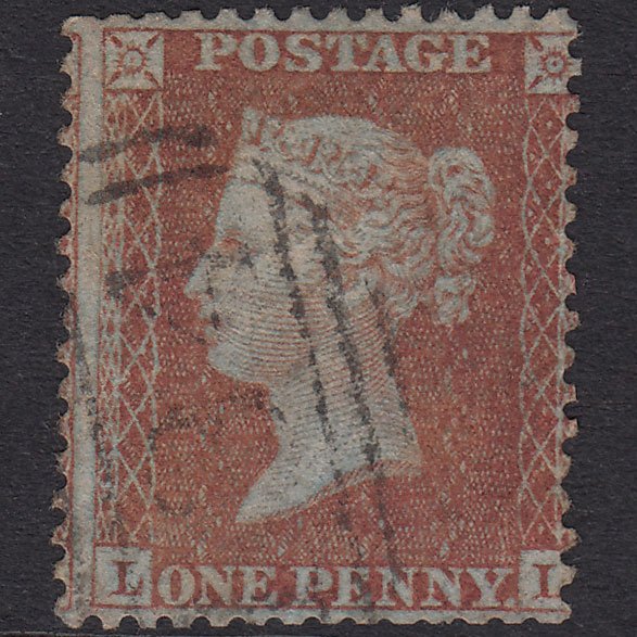 GB QV 1855 1d Red-Brown Plate 19 SG24-C3(1) LL GU
