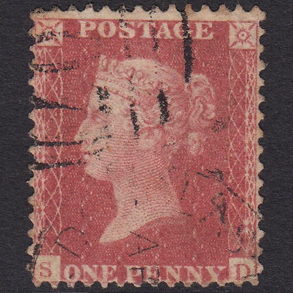 GB QV 1857 1d Rose-Red Plate 66 SG40-C10(1) SD GU