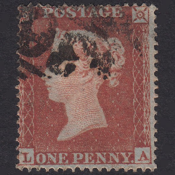GB QV 1854 1d Red-Brown Plate 167 SG17-C1(1) LA GU