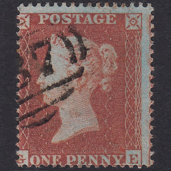 GB QV 1854 1d Red-Brown Plate R4 SG17-C1(1) GE FU