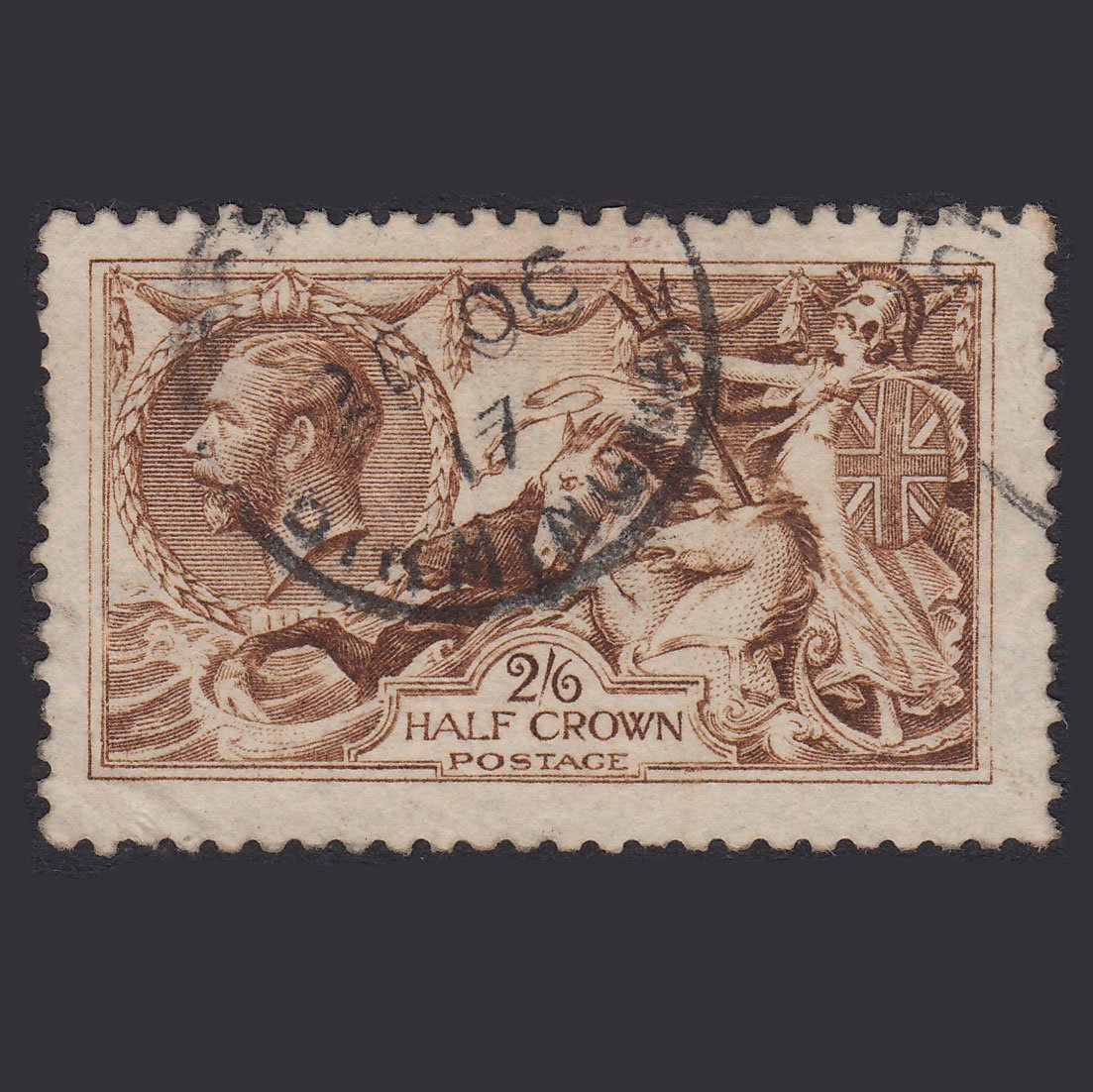 GB KG5 1915 2/6 Yellow-Brown Seahorses SG406-N64(2) GU CDS