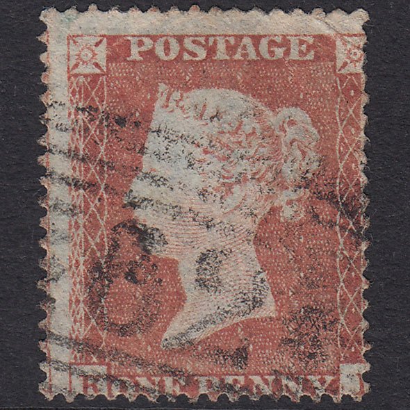 GB QV 1854 1d Red-Brown SG17-C1(1) K? PU Burntisland 62 Micro Tear