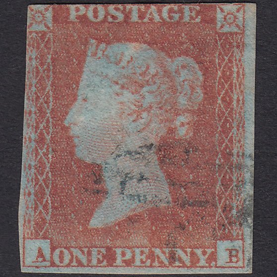 GB QV 1841 1d Red-Brown Plate 111 SG8-B1(1) AB GU Light Cancel