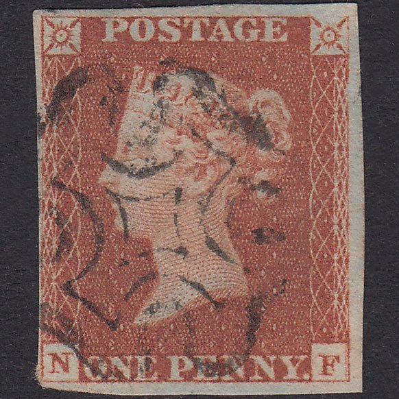 GB QV 1841 1d Red-Brown Plate 27 SG8-B1(1) Guideline NF FU 4M MX