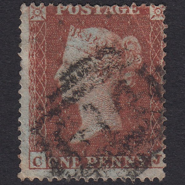 GB QV 1854 1d Red-Brown Plate R5 SG17-C1(1) CJ PU