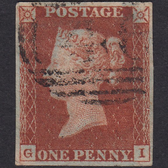 GB QV 1841 1d Plate 46 SG8-B1(1) Constant Variety GI GU 4 Good Margins