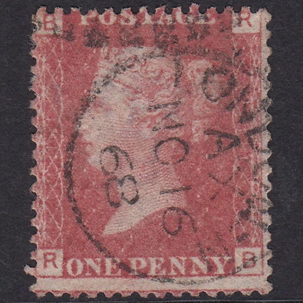 GB QV 1864 1d Rose-Red Plate 111 SG43-G1(1) RB FU London CDS