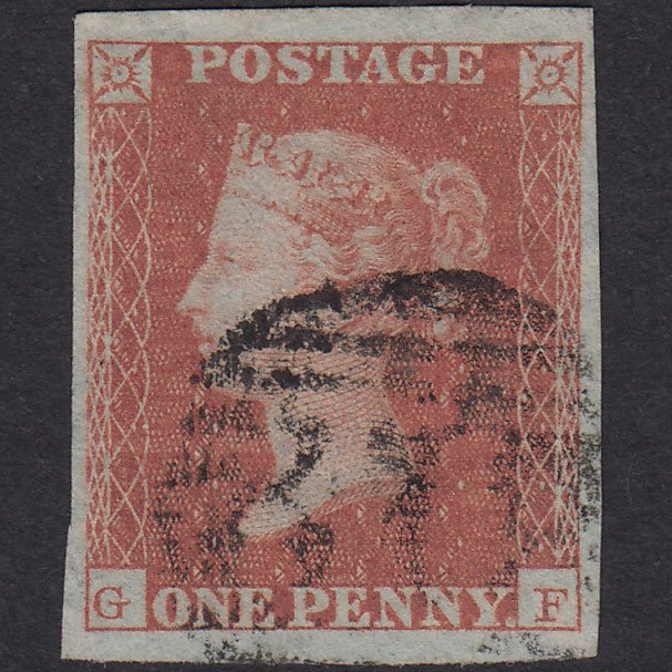 GB QV 1841 1d Red-Brown Plate 101 SG8-B1(1) GF FU 4 Good Margins