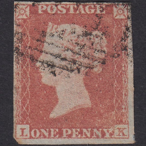 GB QV 1841 1d Red-Brown Plate 152 SG8-B2(1) LK GU 4 Margins