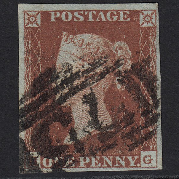GB QV 1841 1d Red-brown (Plate 51) SG8-B1(1) HG GU Birmingham 75 4 Margins