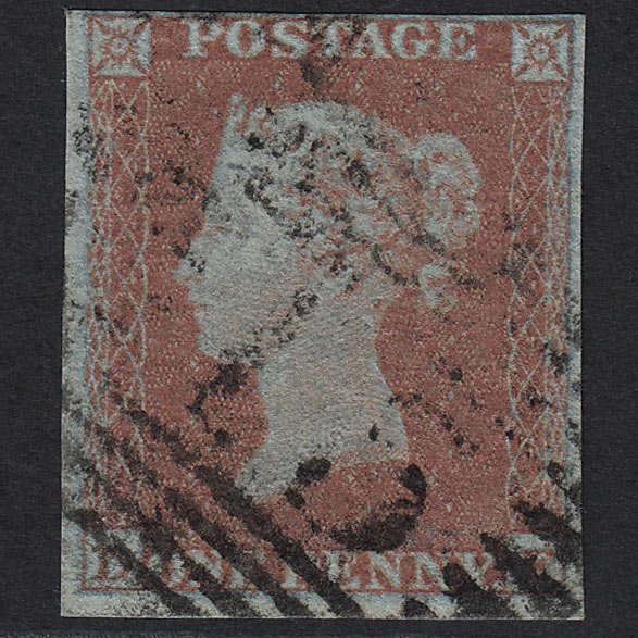 GB QV 1841 1d Highly Blued (Plate 139) SG8a-B1(2) DF FU Ardrossan 15 4M