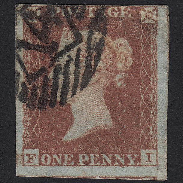 GB QV 1841 1d Red-brown (Plate 95) SG8-B1(1) FI GU London IS 14 4 Margins