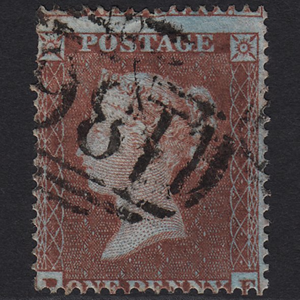 GB QV 1854 1d Plum (Plate 199) SG17-C1(4) PE GU Chesterfield 186