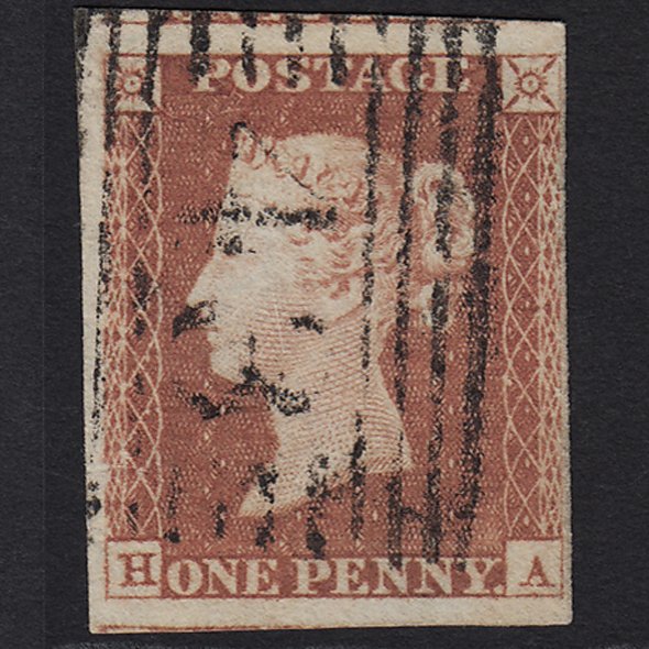 GB QV 1841 1d Red-brown (Plate 77) SG8-B1(1) HA GU Bervie 43 nr 4M Imperf