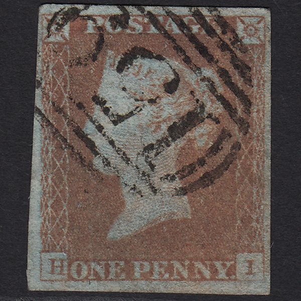 GB QV 1841 1d Red-brown (Plate 86) SG8-B1(1) HI GU Chard 159 4 Margins