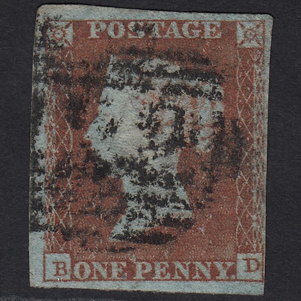 GB QV 1841 1d Red-brown (Plate 118) SG8-B1(1) BD GU 4 Margins
