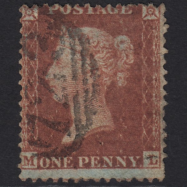 GB QV 1856 1d Red-brown (Plate 35) SG29-C8(1) ML GU Southampton 723