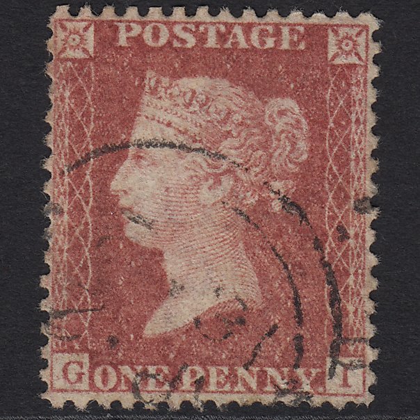 GB QV 1857 1d Rose-red (Plate 46) SG40-C10(1) GI FU Town Cancel