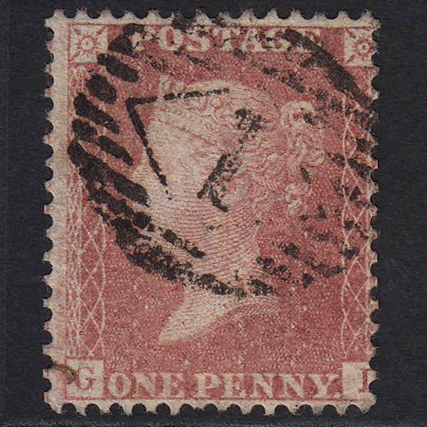 GB QV 1857 1d Rose-red (Plate 57) SG40-C10(1) GI GU London IS 1