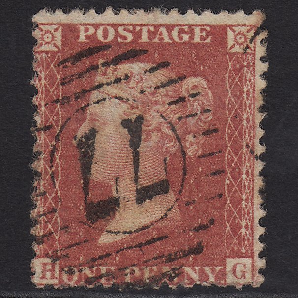 GB QV 1857 1d Rose-red (Plate 27) SG40-C10(1) HG GU London D&S 77