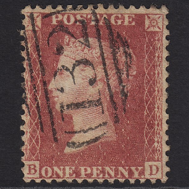 GB QV 1857 1d Rose-red (Plate 59) SG40-C10(1) BD GU Brighton 132
