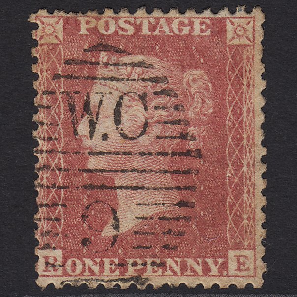 GB QV 1857 1d Rose-red (Plate 44) SG40-C10(1) RE PU London D&S WC9