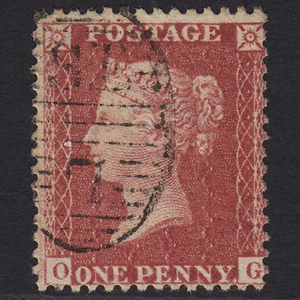GB QV 1857 1d Rose-red (Plate 27) SG40-C10(1) OG FU London D&S SE7