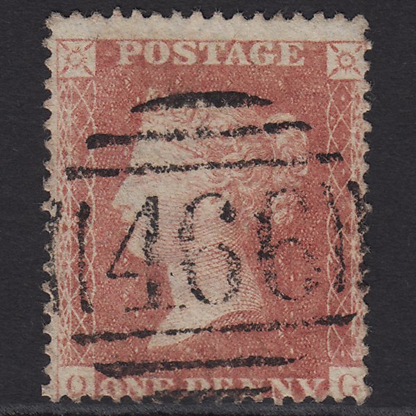 GB QV 1857 1d Rose-red (Plate 47) SG36-C11 QG FU Liverpool 466