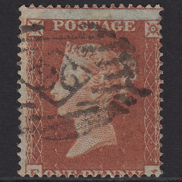 GB QV 1854 1d Red-brown SG17-C1(1) London IS 26 Misperf