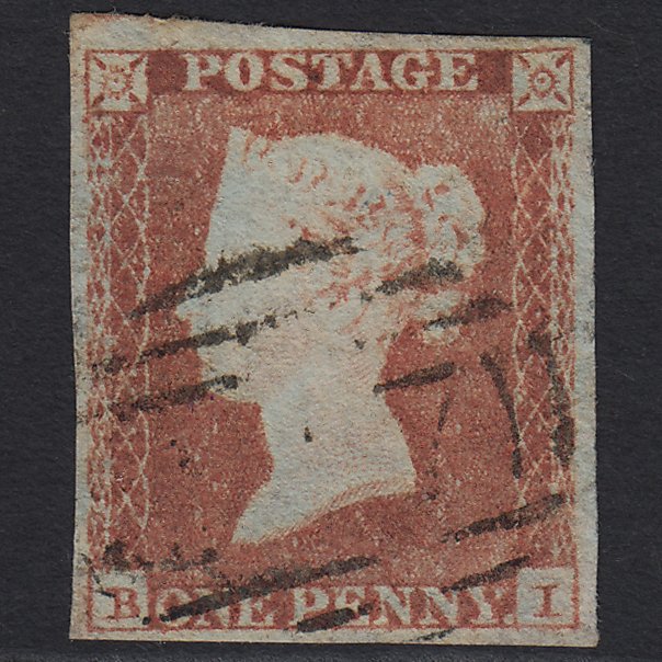 GB QV 1841 1d Pale Red-brown (Plate 112) SG9-B1(3) BI FU