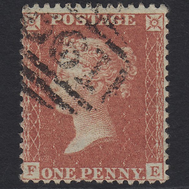 GB QV 1856 1d Red-brown (Plate 35) SG29-C8(1) FE GU