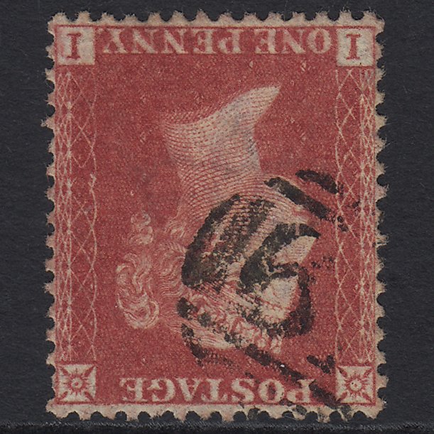 GB QV 1857 1d Rose-red (Plate 42) SG40-C10(1) Wmk Inv II VFU Perfect Centring