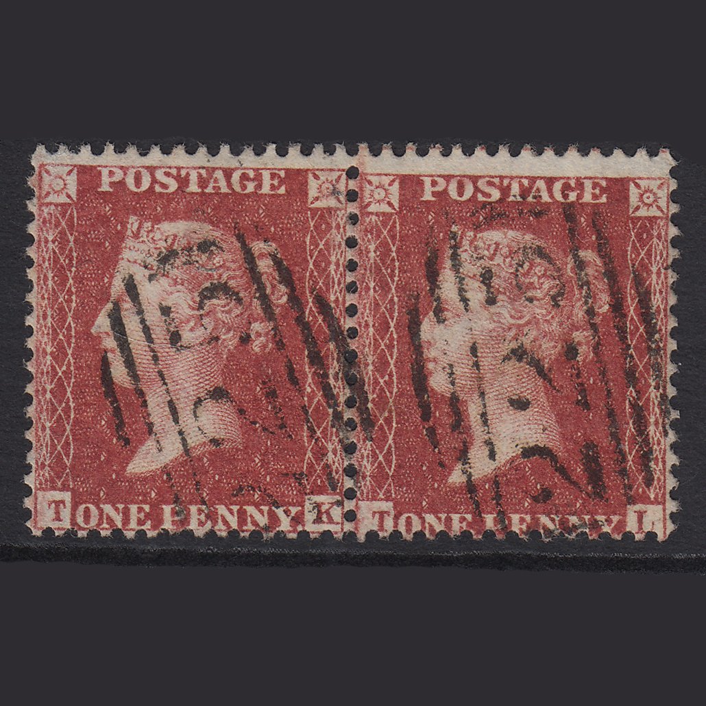 GB QV 1857 1d (Plate 60) SG40-C10(1) TK-TL FU Missing Imprimatur Cowes 225