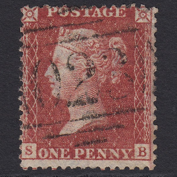 GB QV 1857 1d Rose-red (Plate 47) SG40-C10(1) SB FU Farnboro' Station 023
