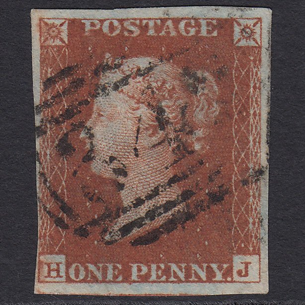 GB QV 1841 1d Red-brown (Plate 53) SG8-B1(1) HJ FU 4 Margins