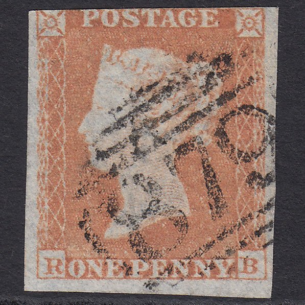 GB QV 1841 1d Orange-brown (Plate 161) SG12-B2(3) RB GU 3 Margins Wigton 879
