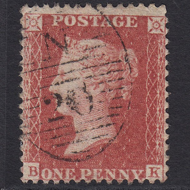GB QV 1857 1d Rose-red (Plate 58) SG40-C10(1) BK FU London IS N20 20d3