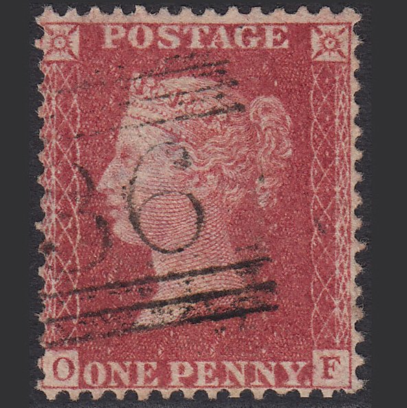 GB QV 1857 1d Rose-red (Plate 59) SG40-C10(1) OF VFU Scotland Well Centred