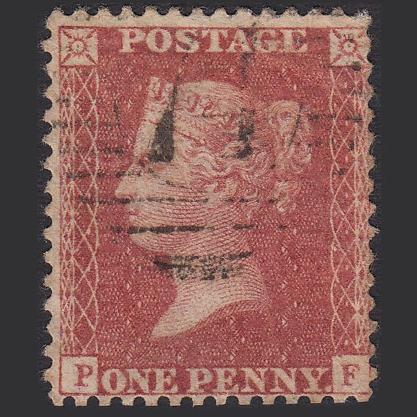 GB QV 1857 1d Rose-red (Plate 47) SG40-C10(1) PF GU London D&S 71