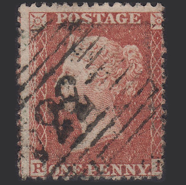 GB QV 1855 1d Red-brown (Plate 5) SGC6(1) RL FU Ullapool 334