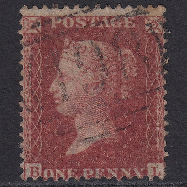 GB QV 1857 1d Deep Rose-red (Plate 41) SG41-C10(4) BL GU Manchester 498