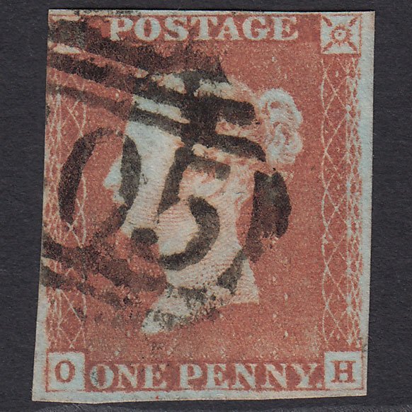 GB QV 1841 1d Red-brown (Plate 72) SG8-B1(1) OH FU nr 4 Margins