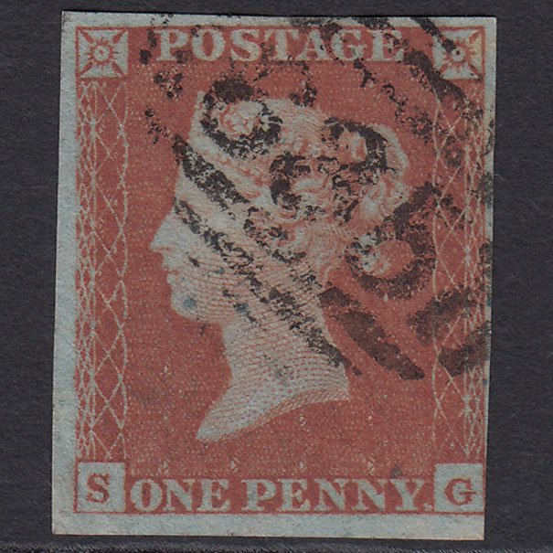 GB QV 1841 1d (Plate 170) SG8-B2(1) SG FU nr 4 Margins Reading 635