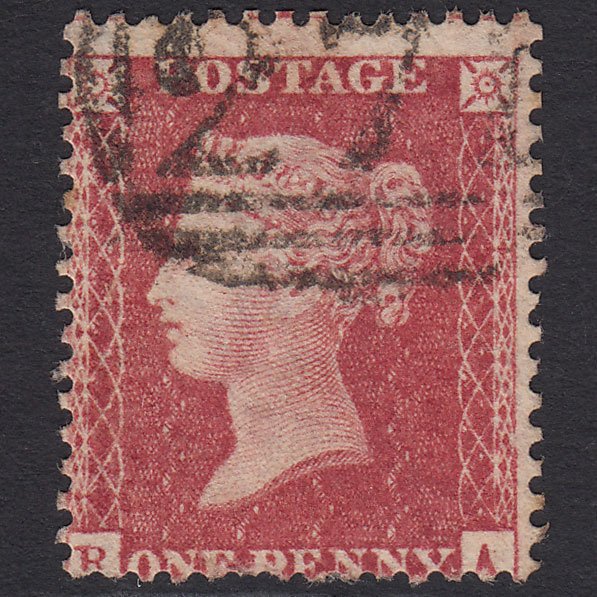 GB QV 1857 1d Rose-red (Plate 37) SG40-C10(1) RA GU Misperf