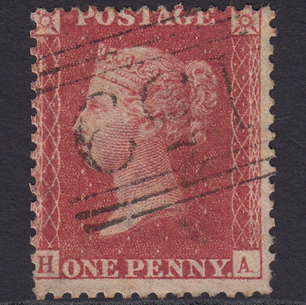 GB QV 1857 1d Rose-red (Plate 48) SG40-C10(1) HA GU Glasgow 159