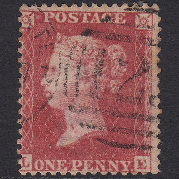 GB QV 1857 1d Rose-red (Plate 60) SG40-C10(1) LE GU Bridgwater 123