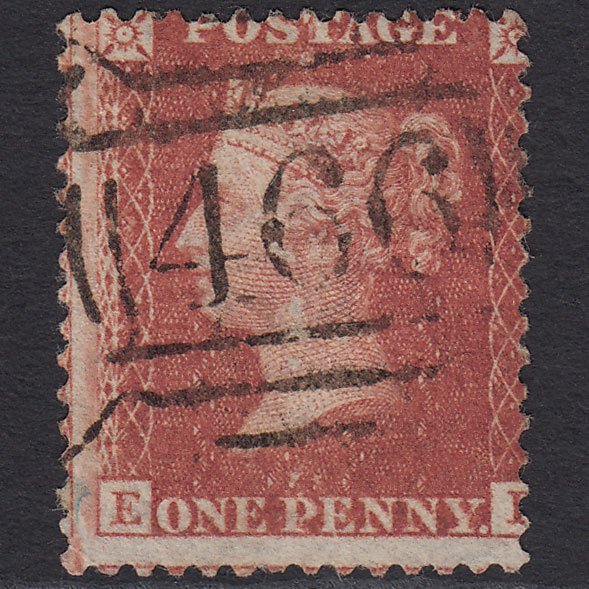 GB QV 1856 1d (Plate 31) SG29-C8(1) EH GU Liverpool 466 Spoon Misperf