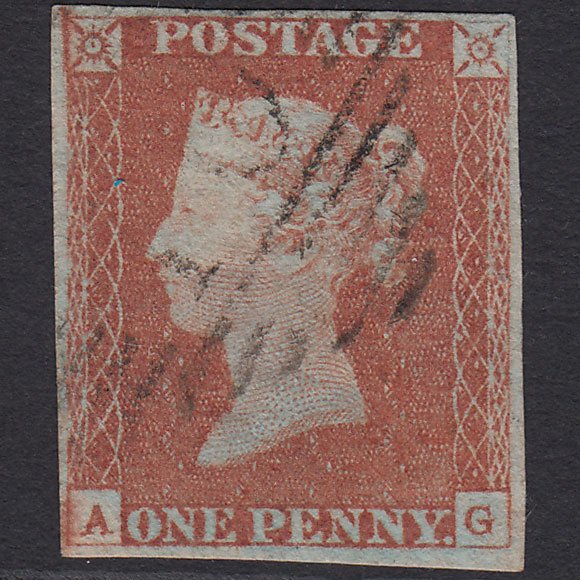 GB QV 1841 1d (Plate 59) SG8-B1(1) AG FU Missing Imprimatur Light Irish Cancel