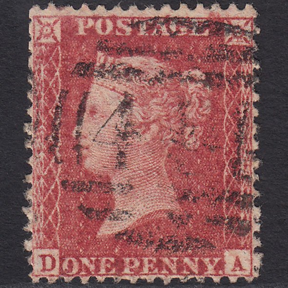 GB QV 1857 1d (Plate 55) SG40-C10(1) Constant Variety DA GU Leamington 444